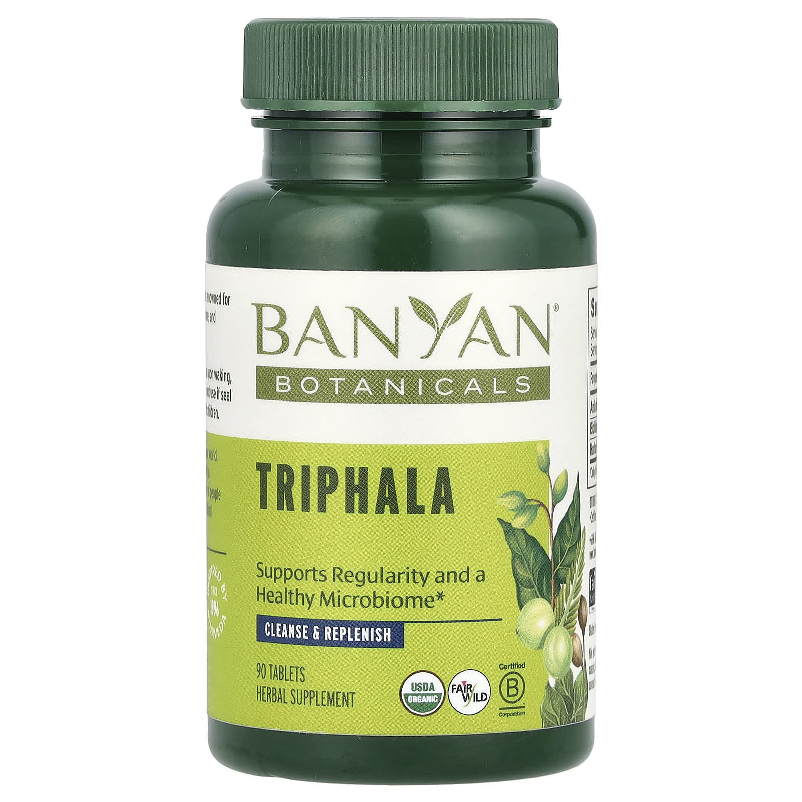 Banyan Botanicals Triphala, 90 USDA Organic Tablets for Digestive Health - Image 1