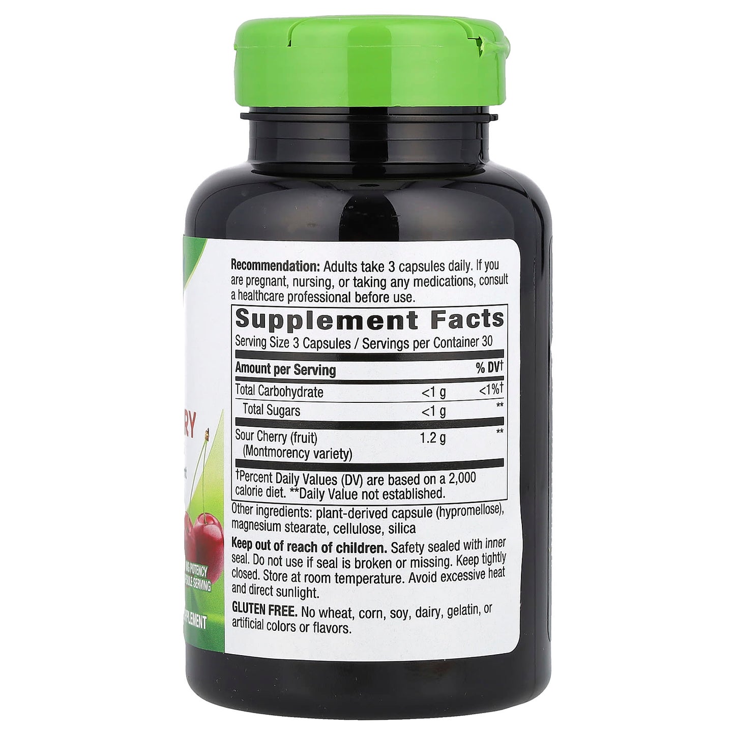 Nature's Way, Tart Cherry, Ultra Capsules, 90 Vegan Capsules (400 mg per Capsule) - Image 2