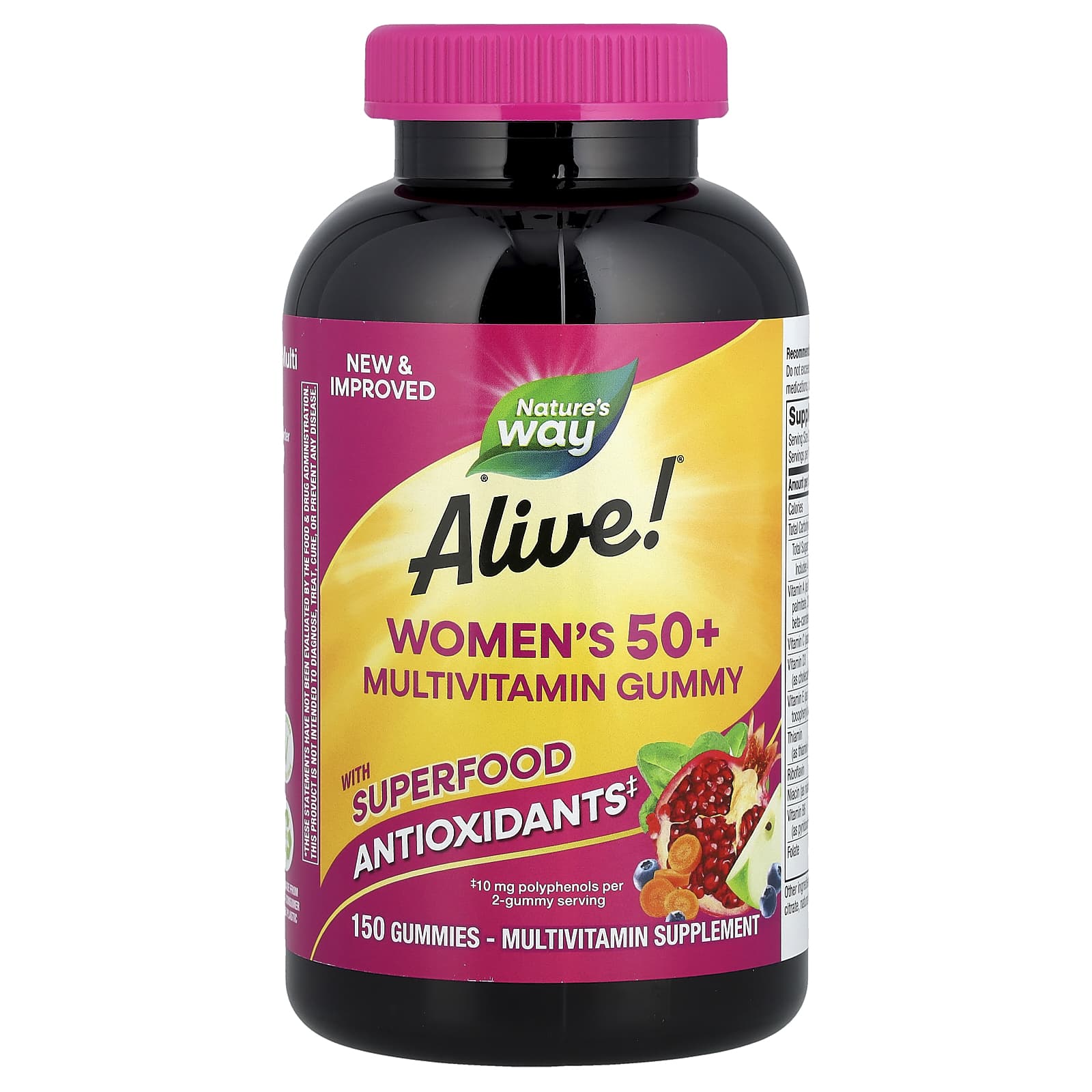 Nature's Way, Alive!® Women's 50+ Multivitamin Gummy, Mixed Berry, 150 Gummies - Image 1