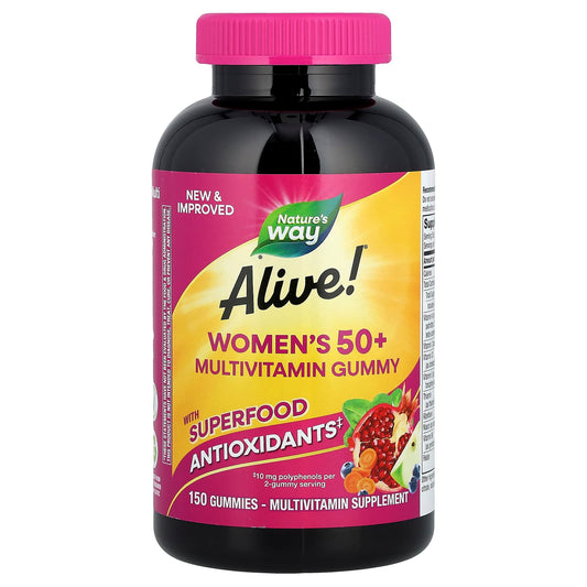 Nature's Way, Alive!® Women's 50+ Multivitamin Gummy, Mixed Berry, 150 Gummies - Image 1