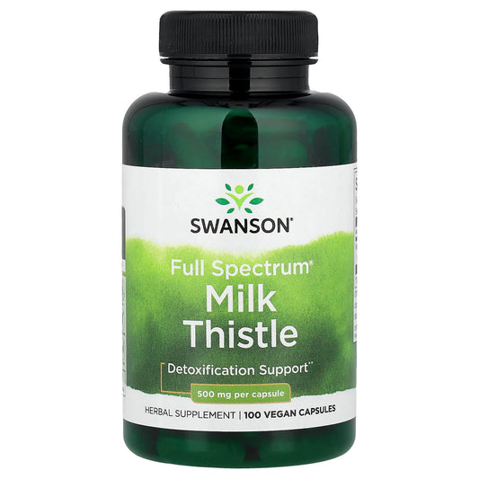 Swanson, Full Spectrum® Milk Thistle, 500 mg, 100 Vegan Capsules - Image 1