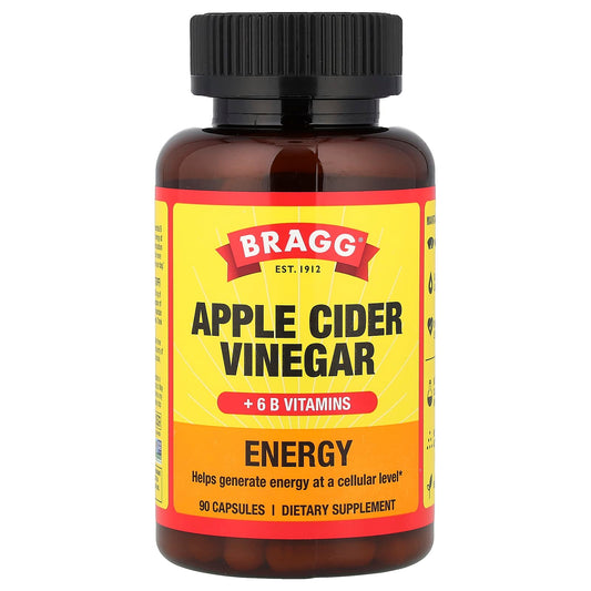 Boost Energy Naturally with Bragg's ACV + B Vitamins, 90 Capsules - Image 1
