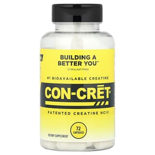 Con-Cret Creatine HCl Supplement 750mg, 72 Capsules
