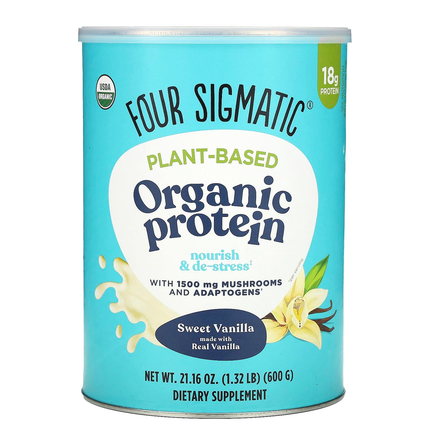 Four Sigmatic Organic Plant-Based Protein Powder - Sweet Vanilla - Image 1