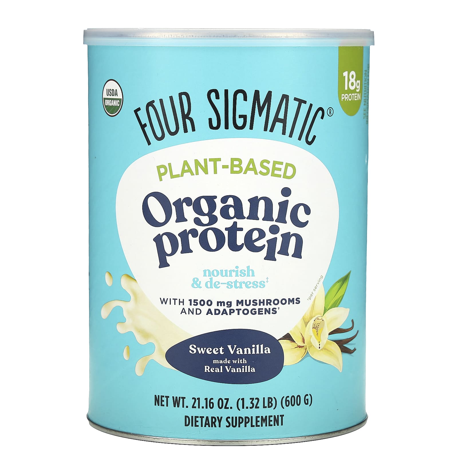 Four Sigmatic Organic Plant-Based Protein Powder - Sweet Vanilla - Image 1
