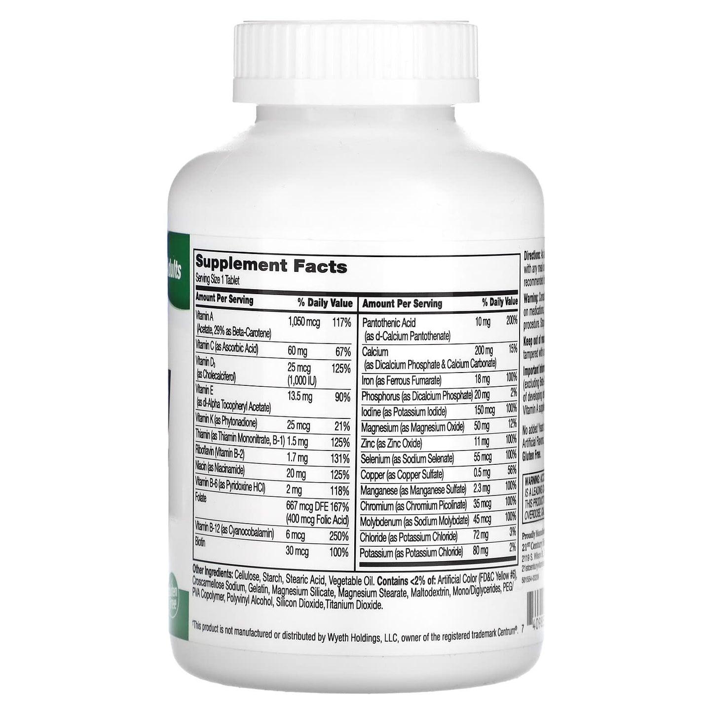 Sentry Multivitamin & Multimineral Supplement for Adults - 300 Tablets - Image 2