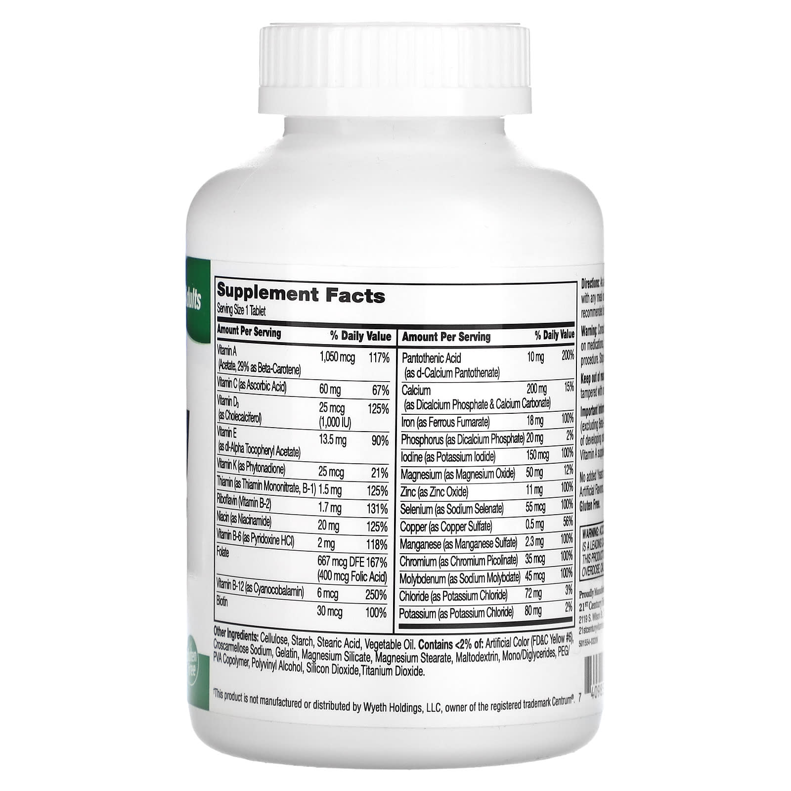 Sentry Multivitamin & Multimineral Supplement for Adults - 300 Tablets - Image 2