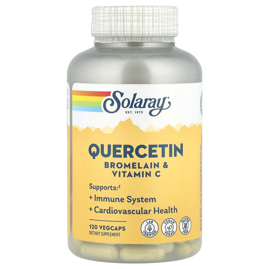 Solaray, Quercetin, Bromelain & Vitamin C, 120 VegCaps - Image 1