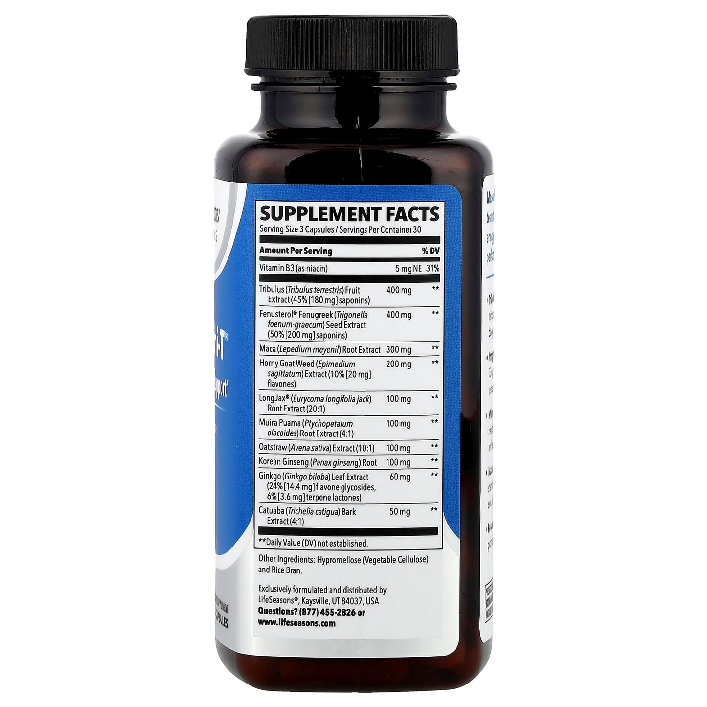 LifeSeasons, Masculini-T®, Testosterone Support, 90 Veg Capsules - Image 2