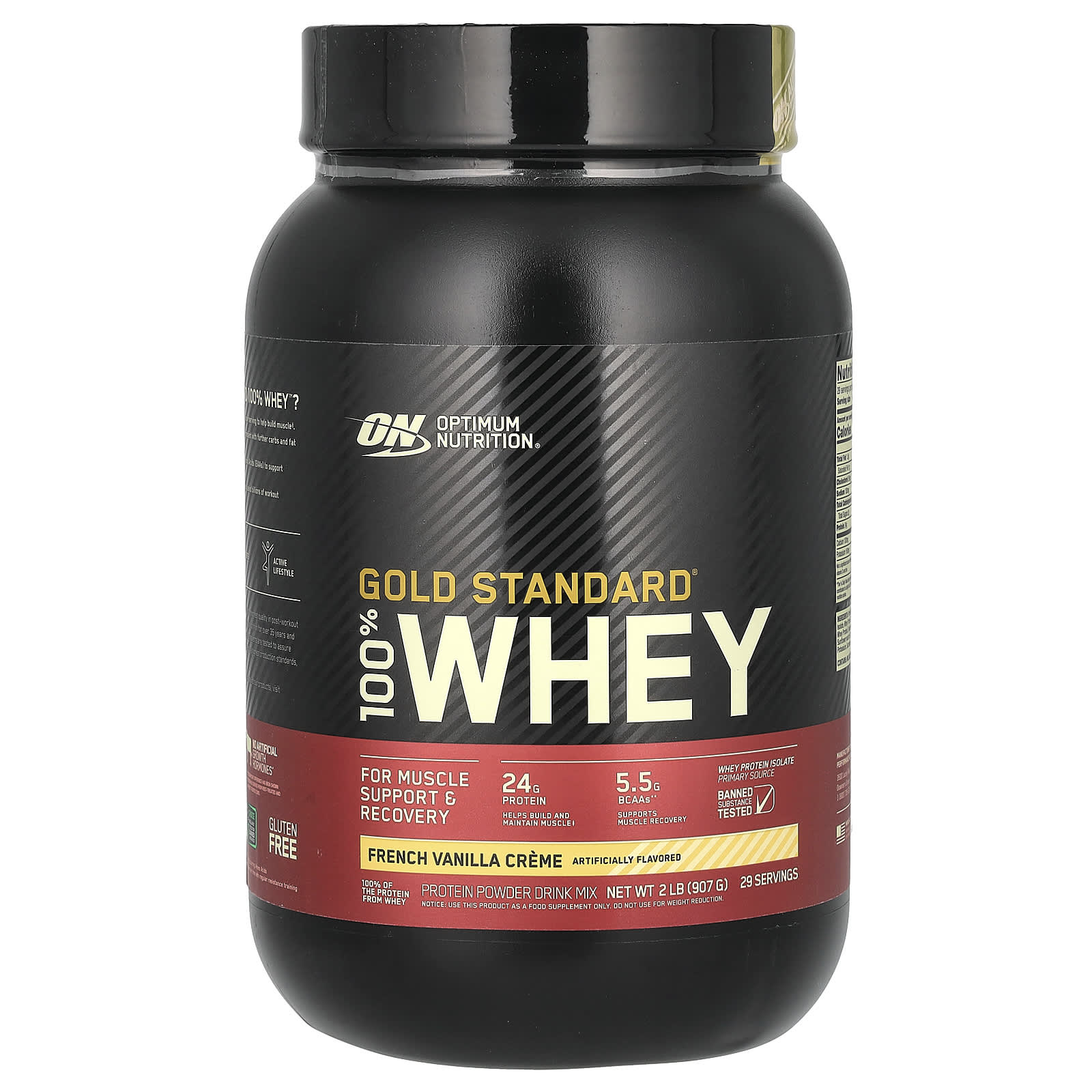 Optimum Nutrition, Gold Standard® 100% Whey, French Vanilla Creme, 2 lb (907 g) - Image 1