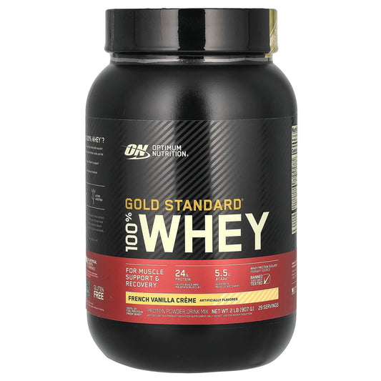 Optimum Nutrition, Gold Standard® 100% Whey, French Vanilla Creme, 2 lb (907 g) - Image 1