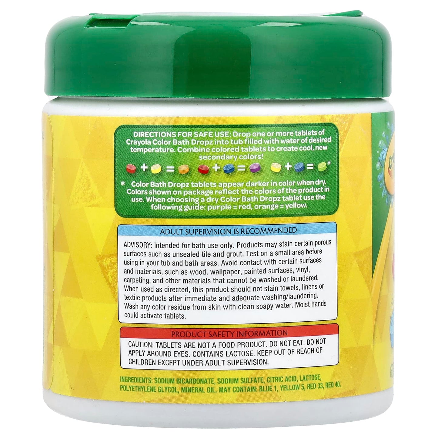 Crayola Color Bath Dropz for Kids - 60 Tablets, 3.59 oz, 3+ Years - Image 2