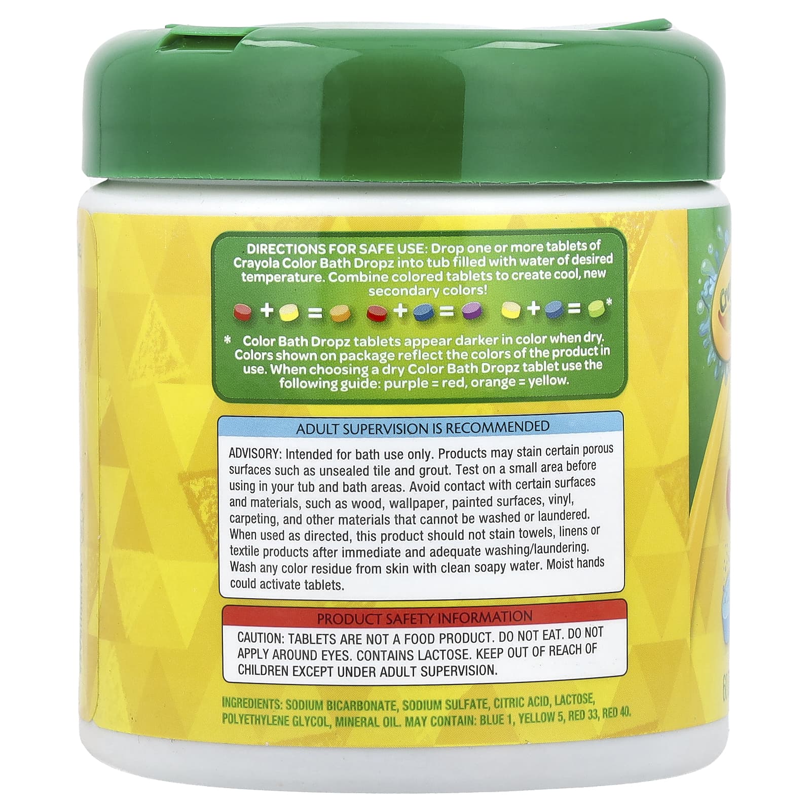 Crayola Color Bath Dropz for Kids - 60 Tablets, 3.59 oz, 3+ Years - Image 2