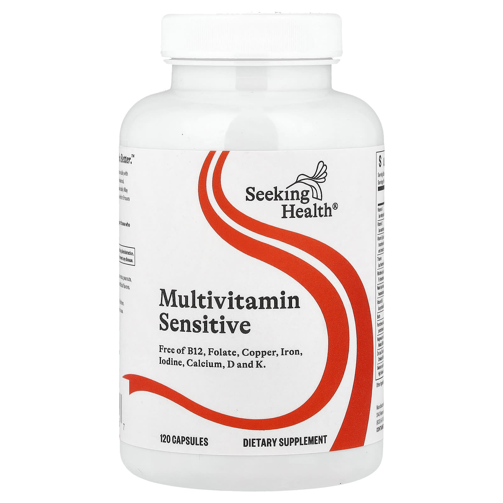 Seeking Health, Multivitamin Sensitive, 120 Capsules - Image 1