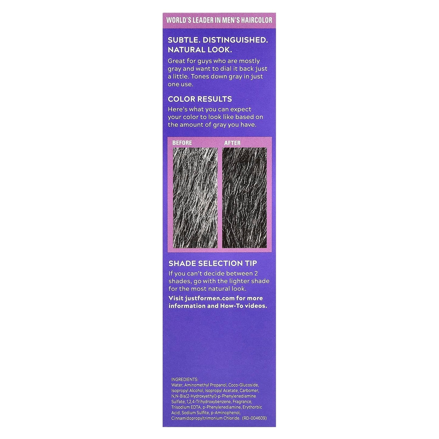 Just for Men T-55 Black Haircolor Kit - Natural Gray Reduction - Image 2