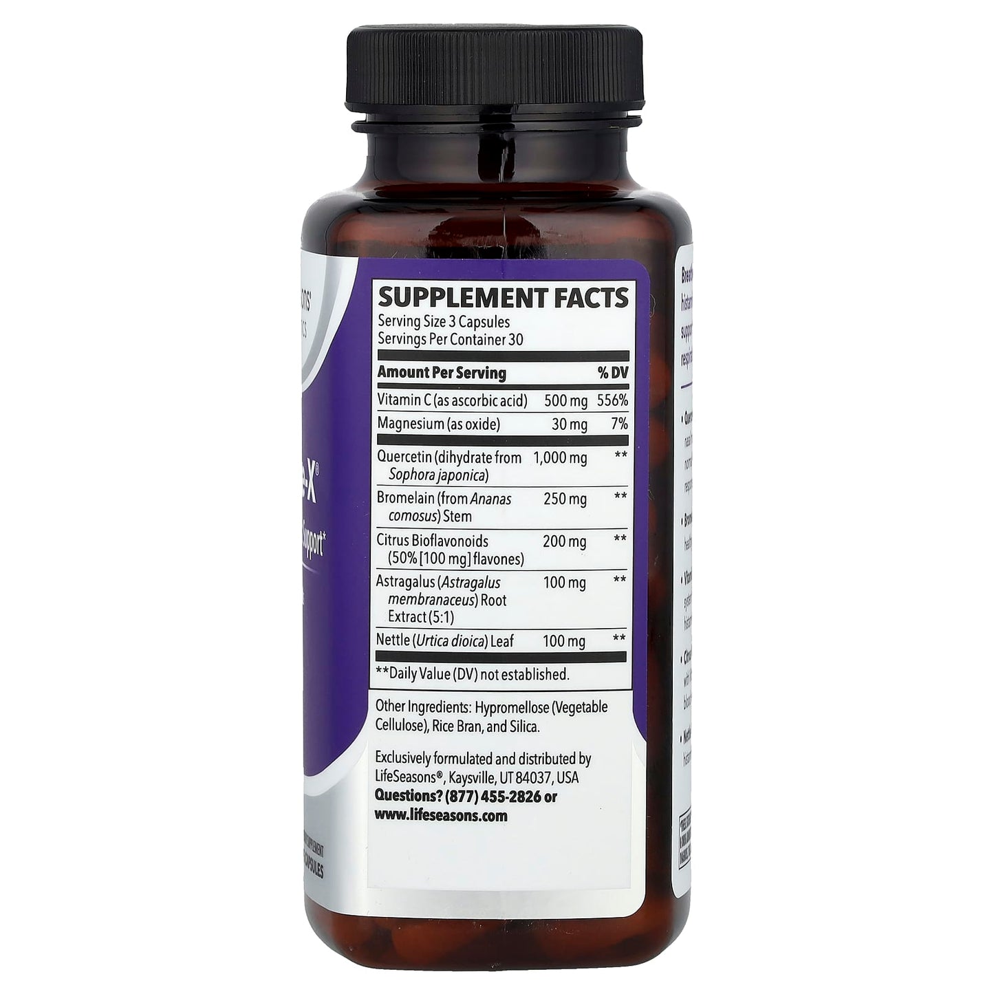 LifeSeasons, Breathe-X®, Allergy & Sinus Support, 90 Veg Capsules - Image 2