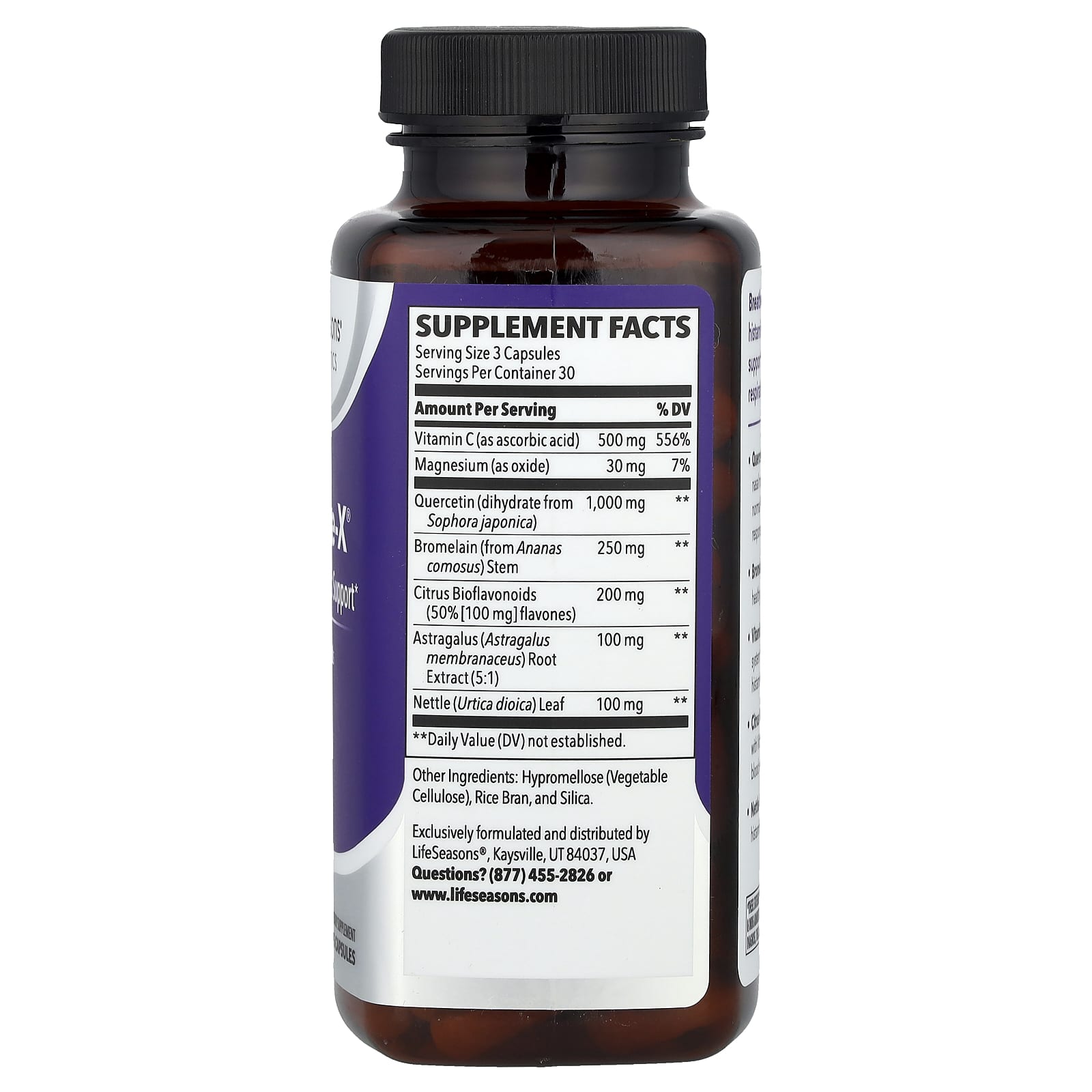 LifeSeasons, Breathe-X®, Allergy & Sinus Support, 90 Veg Capsules - Image 2