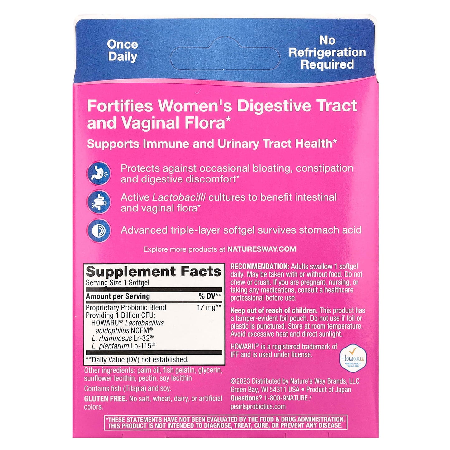 Nature's Way, Women's Probiotic Pearls, 1 Billion CFU, 30 Softgels - Image 2