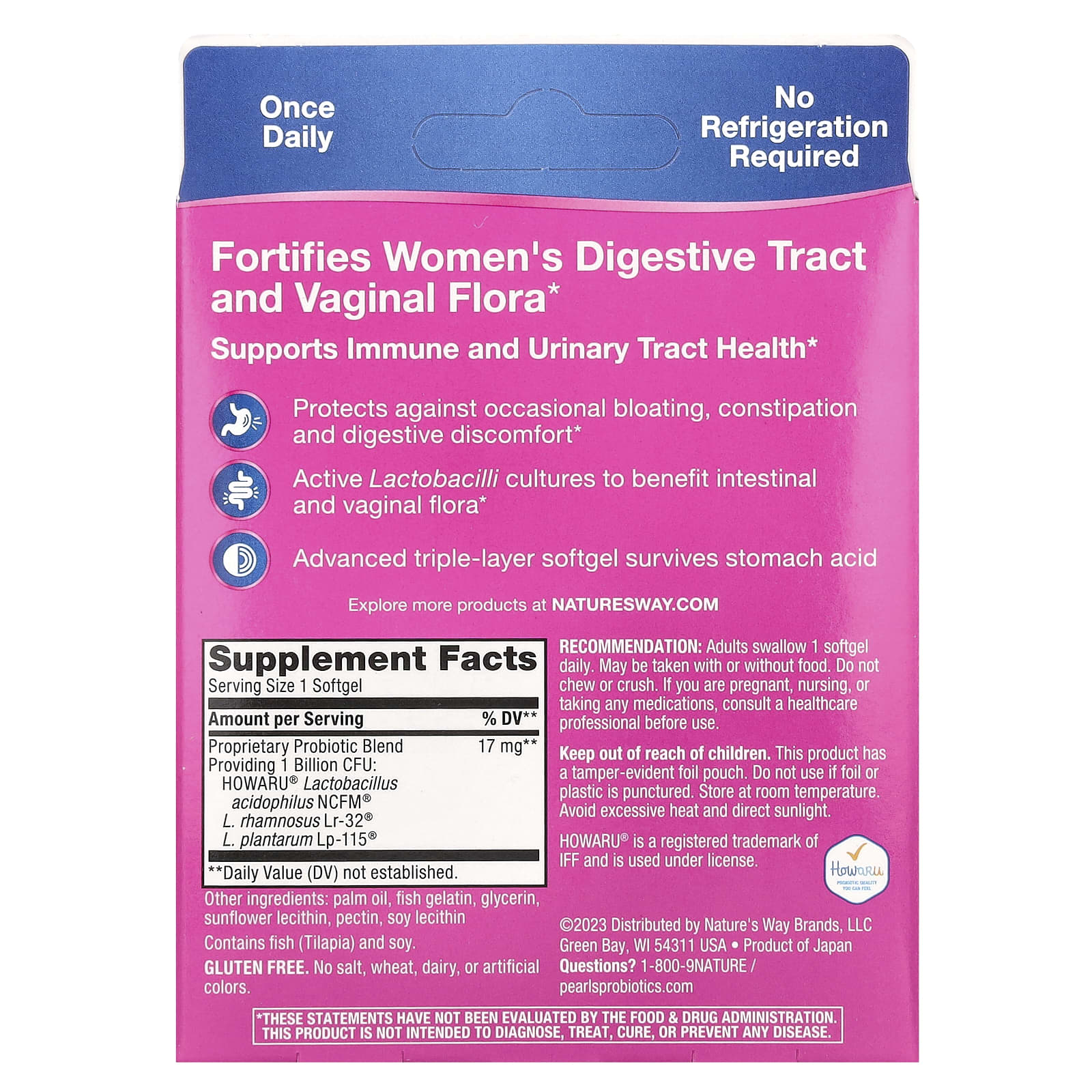 Nature's Way, Women's Probiotic Pearls, 1 Billion CFU, 30 Softgels - Image 2