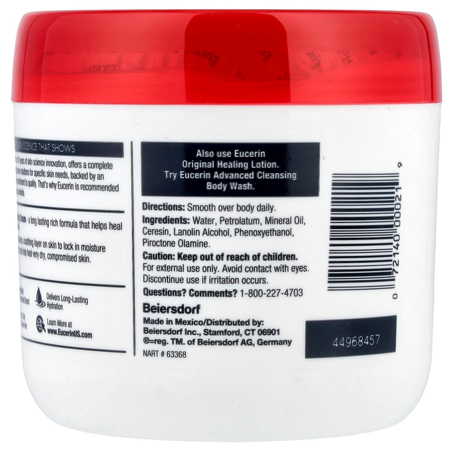 Dry Skin Relief - Eucerin Original Healing Cream, 16 oz, Fragrance Free - Image 2
