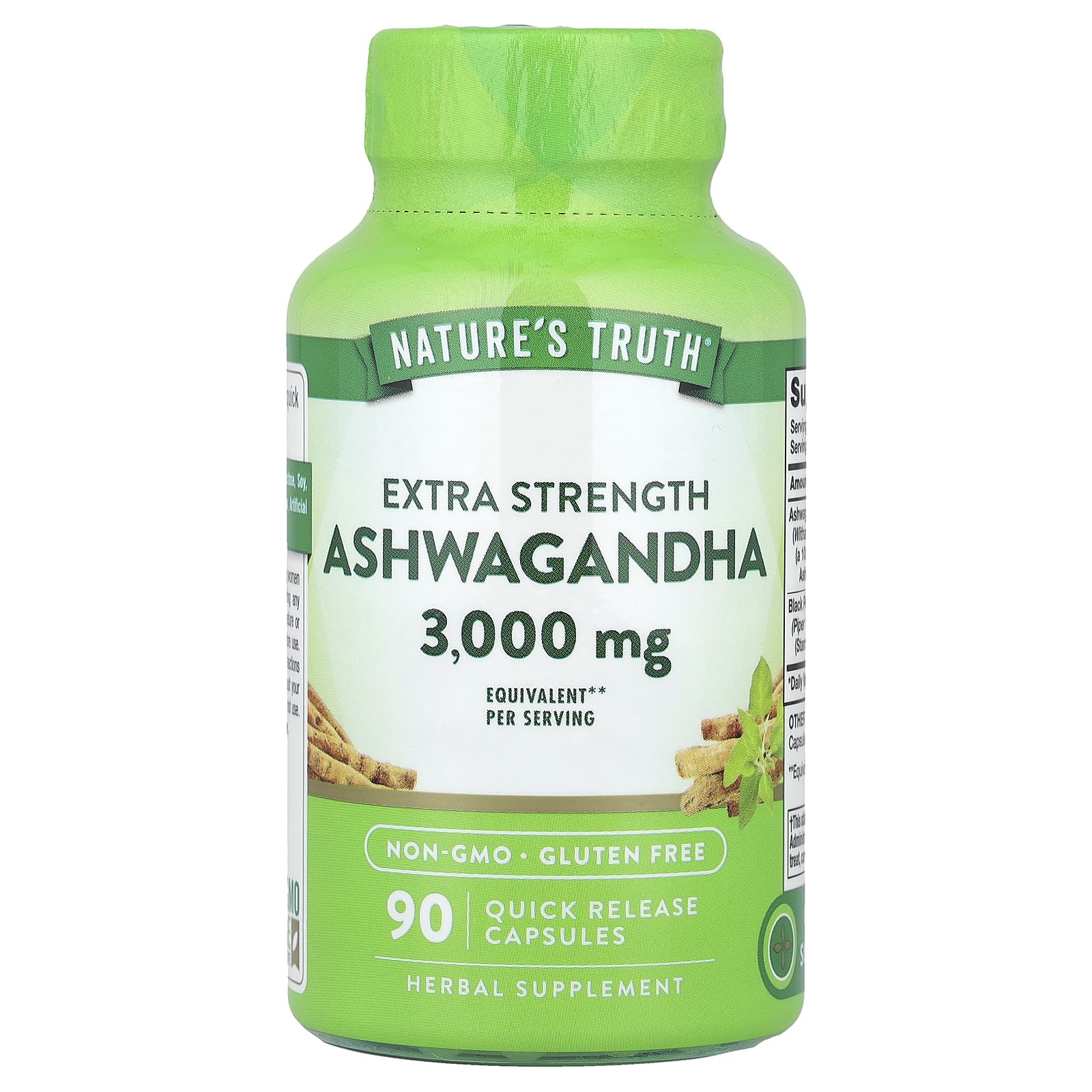 Nature's Truth, Ashwagandha, Extra Strength, 90 Quick Release Capsules - Image 1