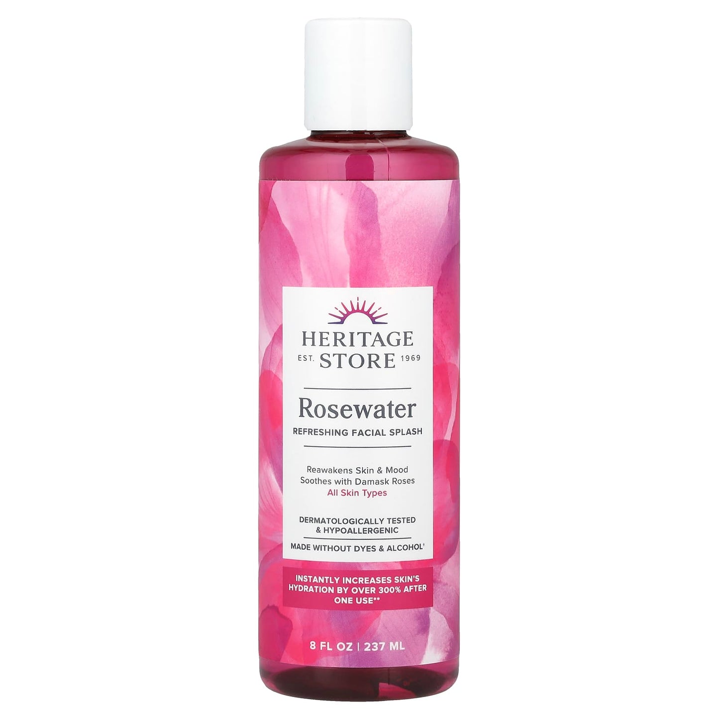 Rosewater Facial Refreshment by Heritage Store, 8 fl oz - Image 1