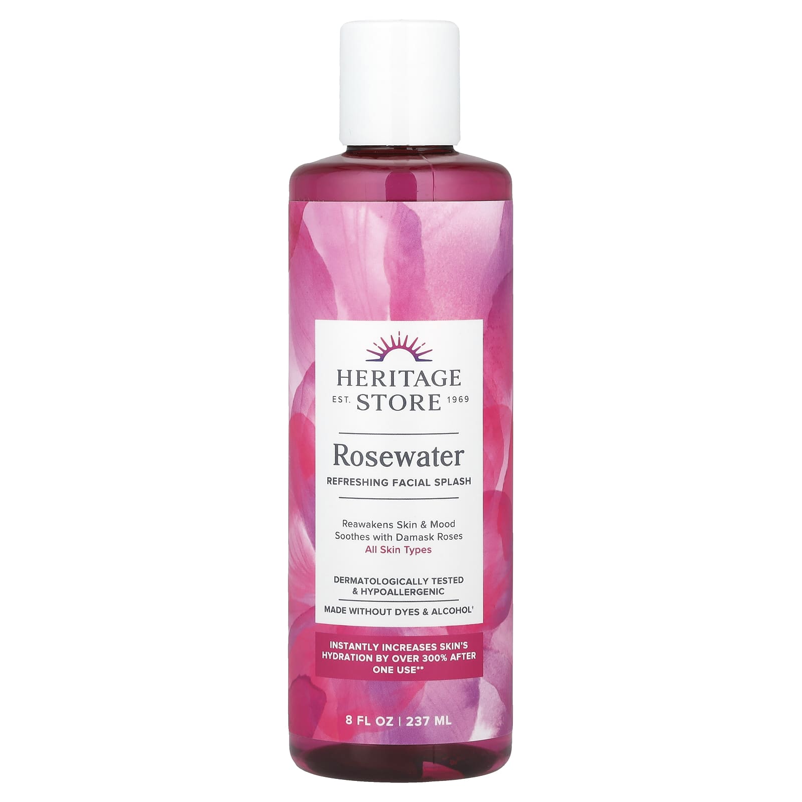 Rosewater Facial Refreshment by Heritage Store, 8 fl oz - Image 1
