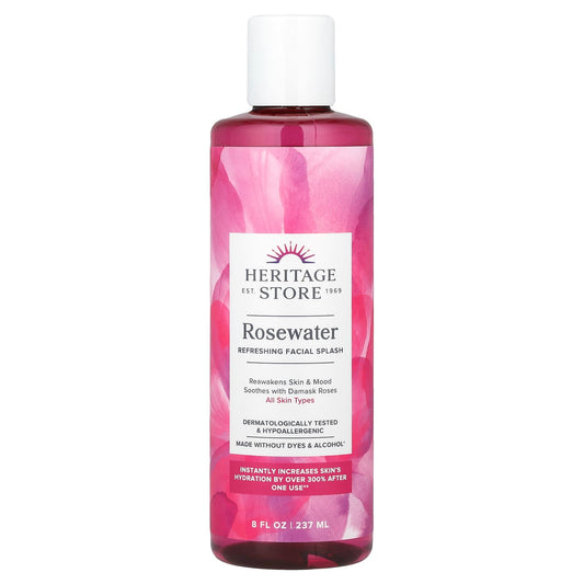Rosewater Facial Refreshment by Heritage Store, 8 fl oz - Image 1