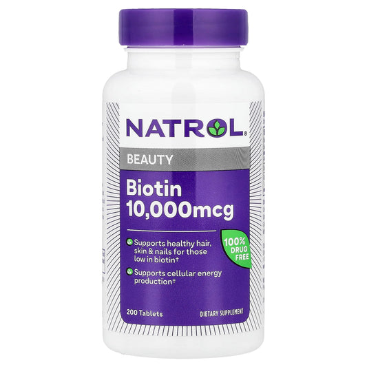 Natrol, Biotin, 200 Tablets - Image 1