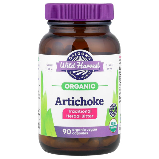 Oregon's Wild Harvest, Organic Artichoke, 90 Organic Vegan Capsules (300 mg per Capsule) - Image 1