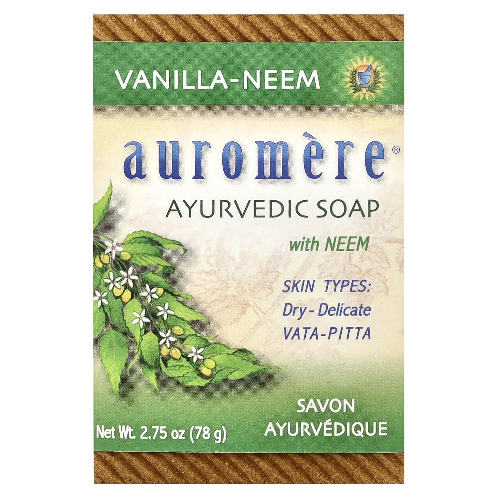 Nourishing Ayurvedic Soap with Neem &amp; Vanilla, Cruelty-Free, Vegan - Image 1