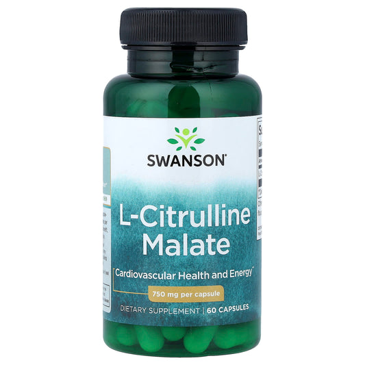 Swanson, L-Citrulline Malate, 750 mg, 60 Capsules - Image 1