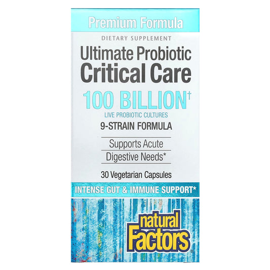 Natural Factors, Ultimate Probiotic, Critical Care, 100 Billion CFU, 30 Vegetarian Capsules - Image 1