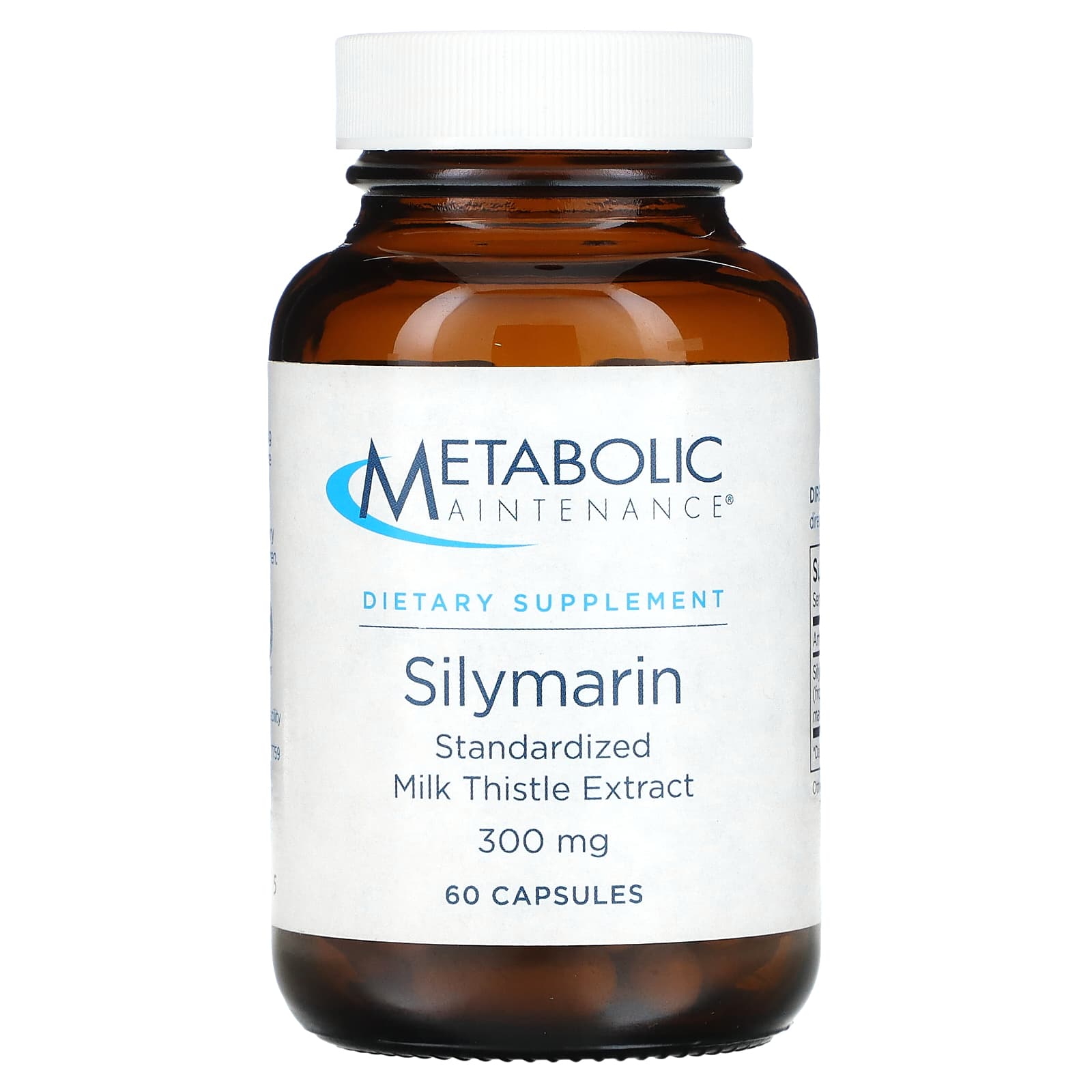 Metabolic Maintenance, Silymarin, Standardized Milk Thistle Extract, 300 mg, 60 Capsules - Image 1