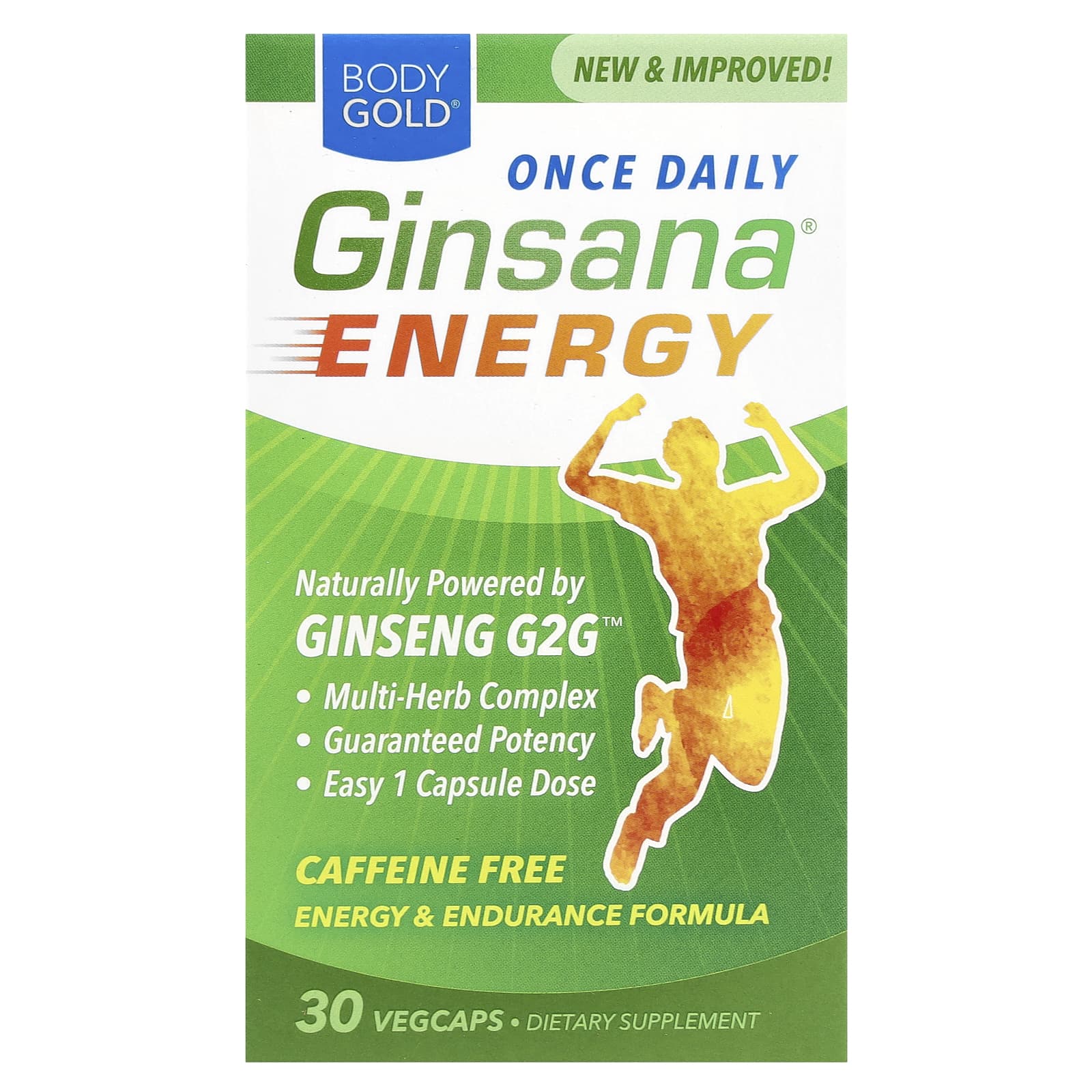 Ginsana&reg; Energy for Natural Endurance & Energy Boost - 30 VegCaps - Image 1
