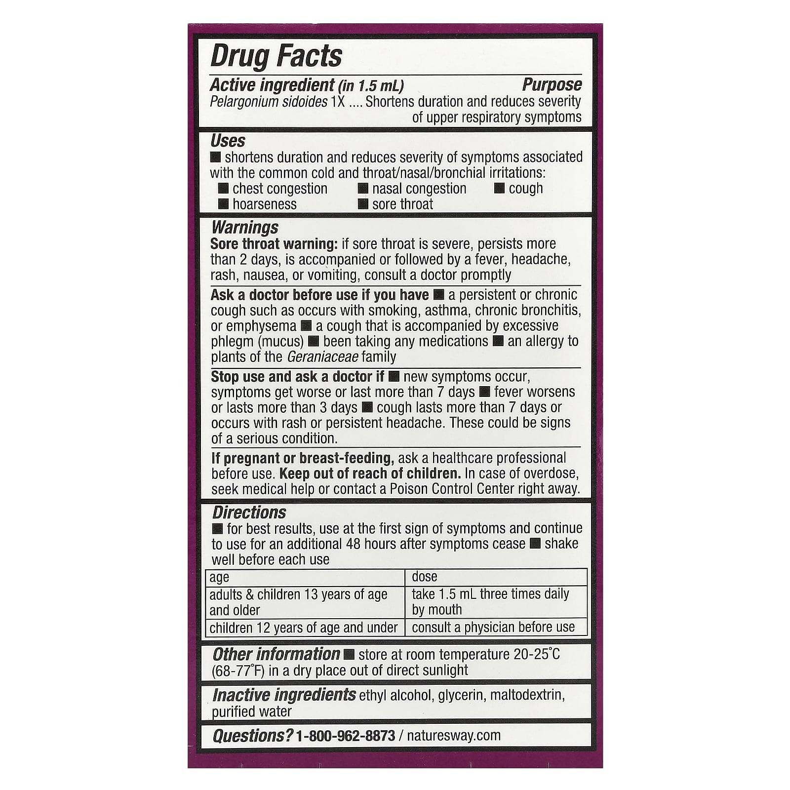 Nature's Way, Umcka®, Cold Relief Drops, Ages 13+, 1 fl oz (30 ml) - Image 2
