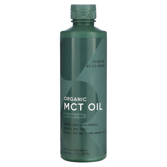 Sports Research, Organic MCT Oil, 16 fl oz (473 ml) - Image 1