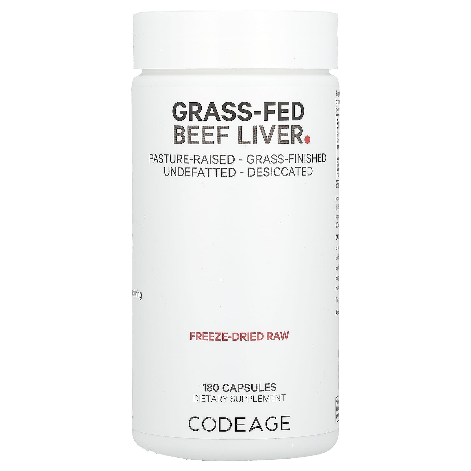 Grass-Fed Beef Liver Capsules by CodeAge - Nature's Multivitamin - Image 1