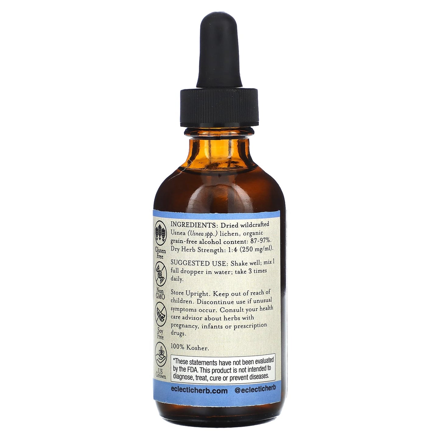 Boost Immunity with Usnea Extract by Eclectic Herb (250mg, 60ml) - Image 2