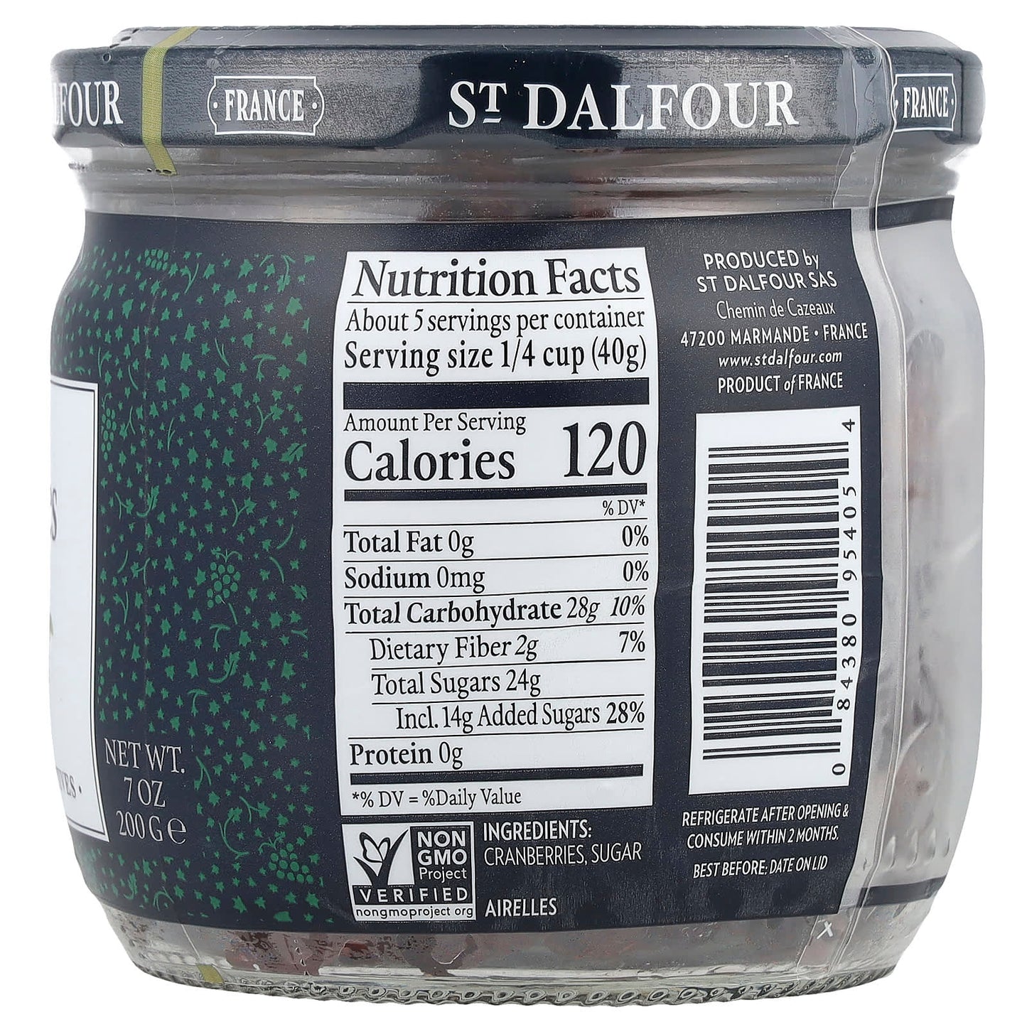 St. Dalfour, Semi-Dried Cranberries, 7 oz (200 g) - Image 2