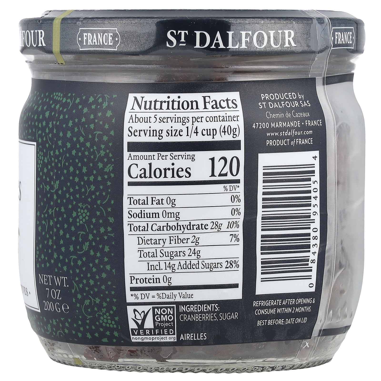 St. Dalfour, Semi-Dried Cranberries, 7 oz (200 g) - Image 2