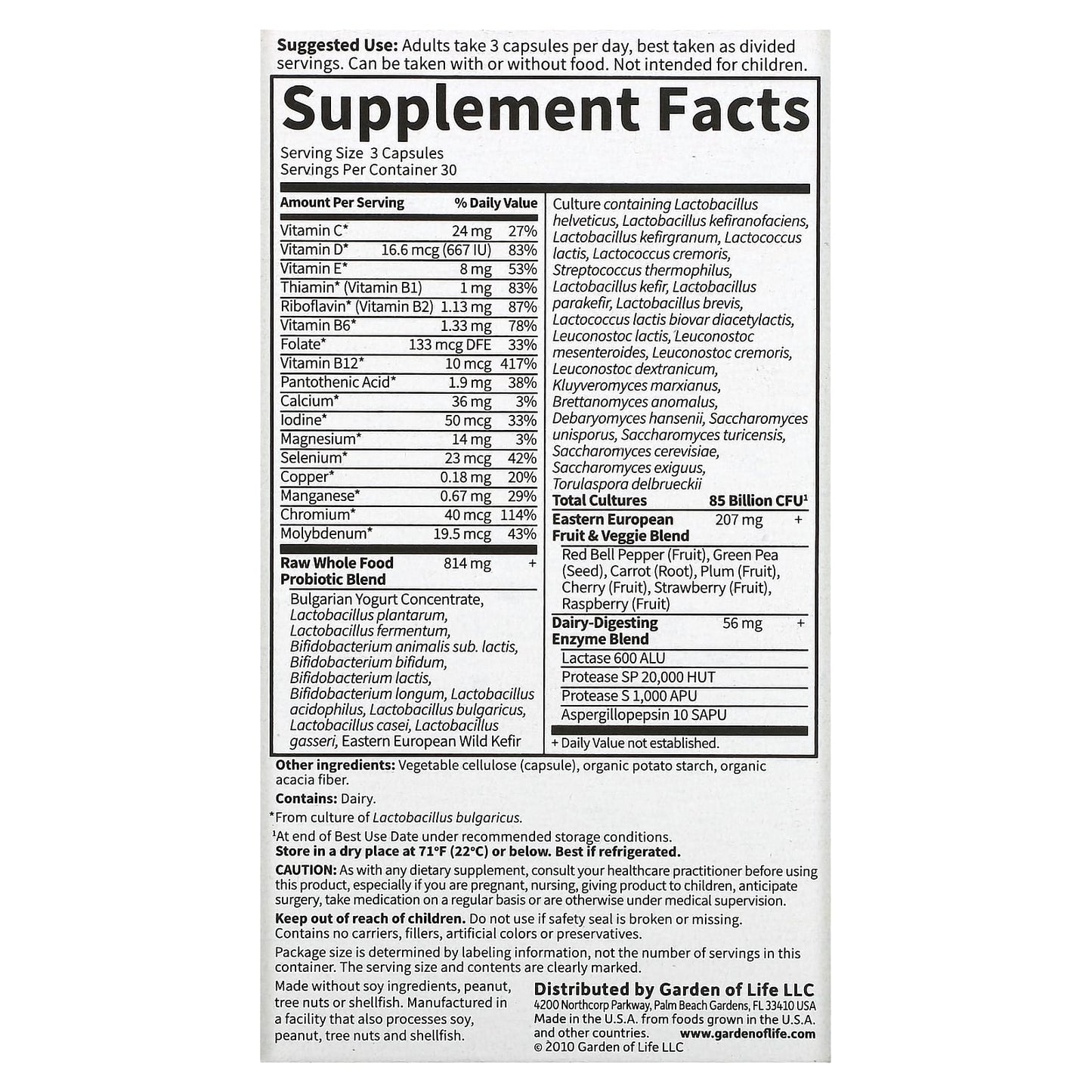 Garden of Life RAW Probiotics Men 50 & Wiser 90 Capsules - Image 2