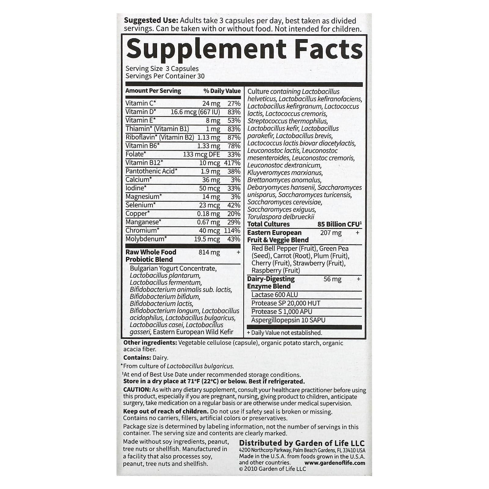 Garden of Life RAW Probiotics Men 50 & Wiser 90 Capsules - Image 2