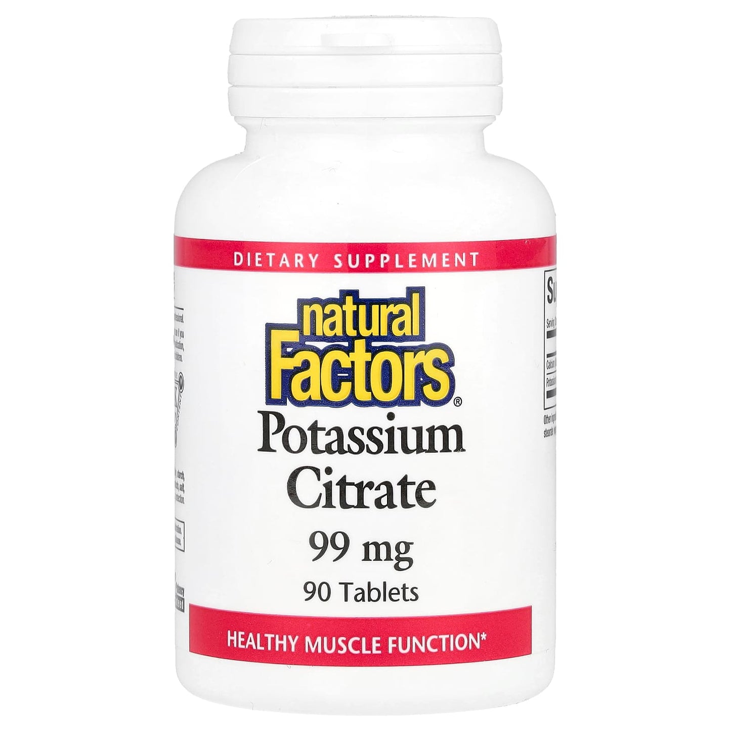 Natural Factors, Potassium Citrate, 99 mg, 90 Tablets - Image 1