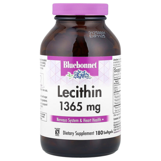<strong>Bluebonnet Nutrition Lecithin Supplement, 1365mg, 180 Softgels</strong> - Image 1