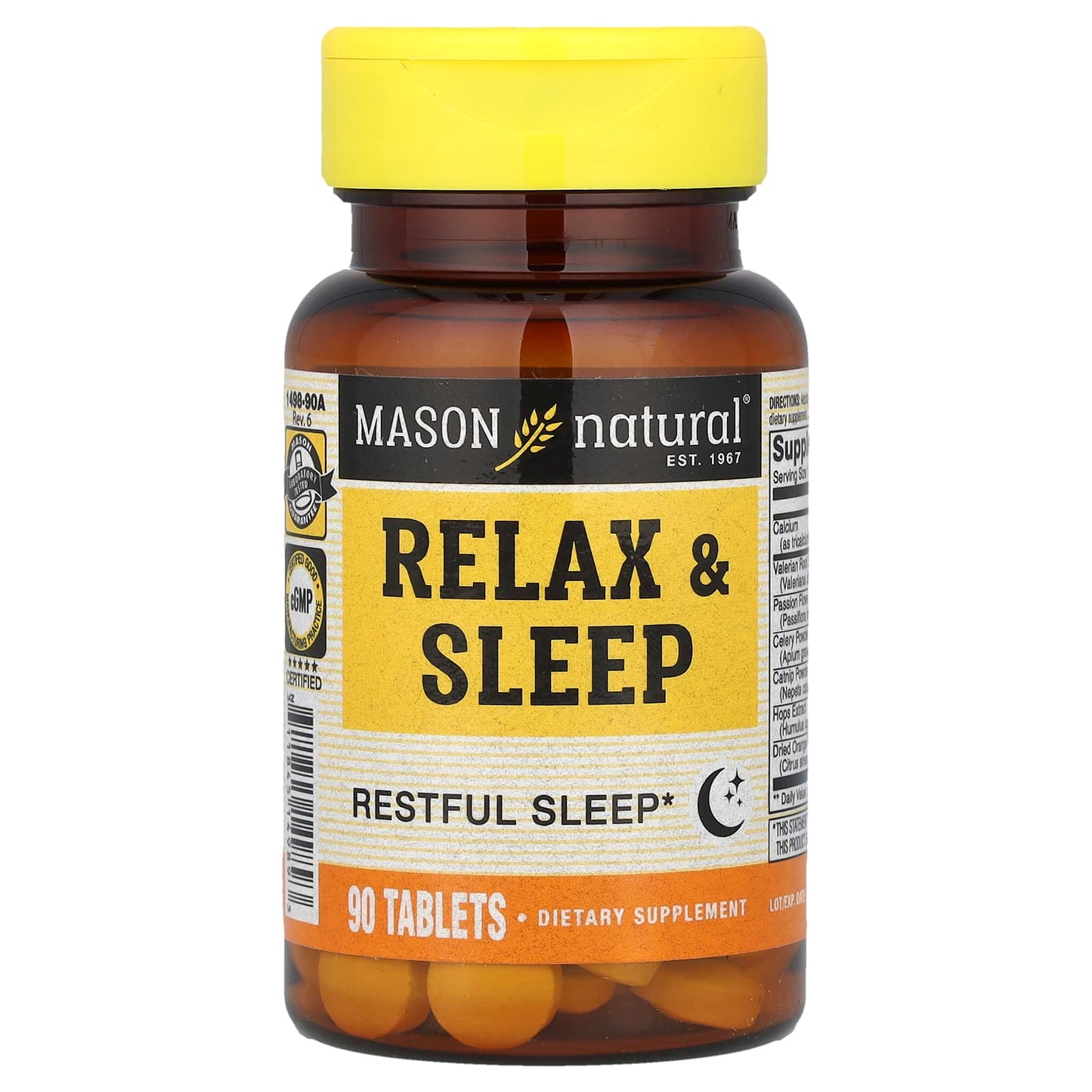Mason Natural, Relax & Sleep, 90 Tablets - Image 1