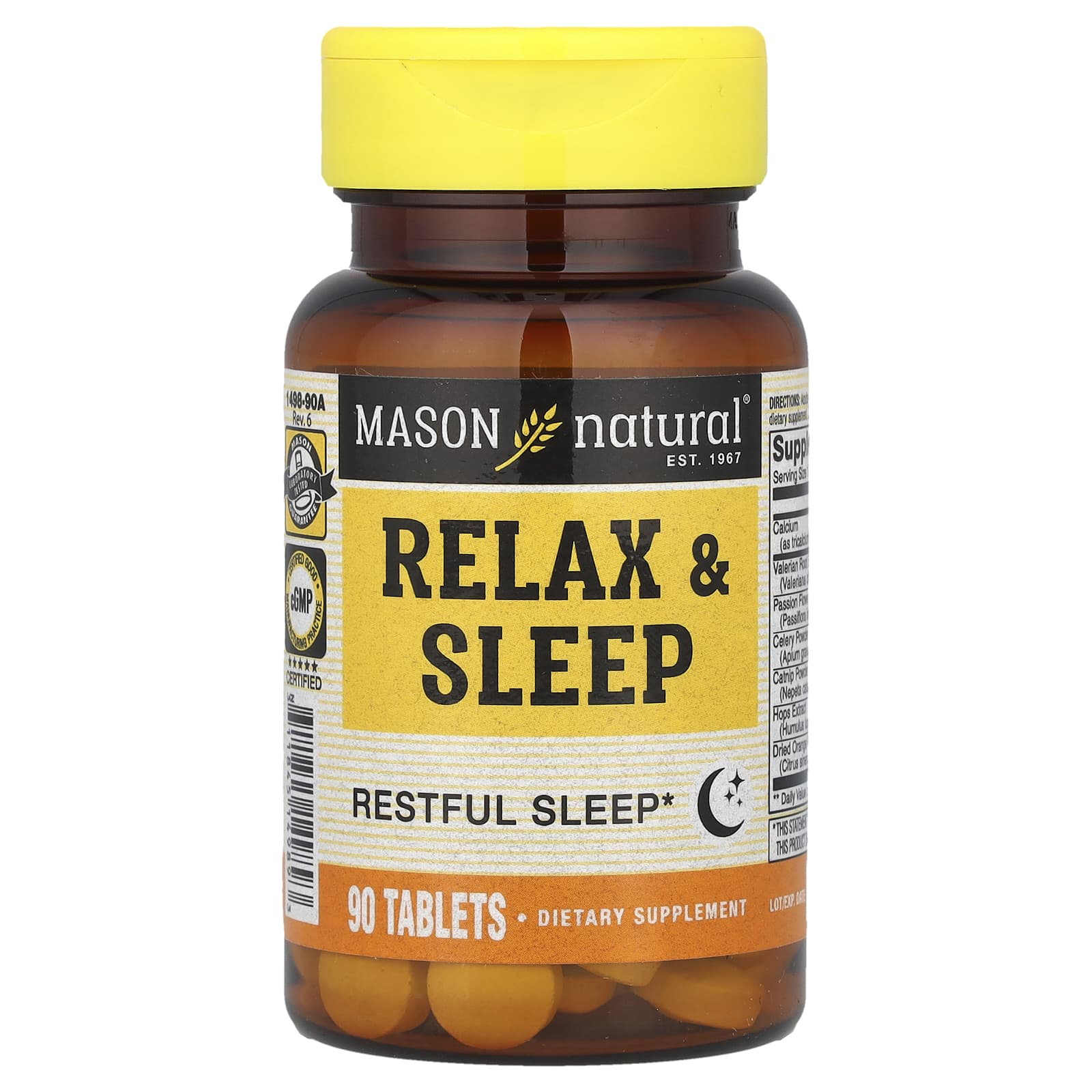 Mason Natural, Relax & Sleep, 90 Tablets - Image 1
