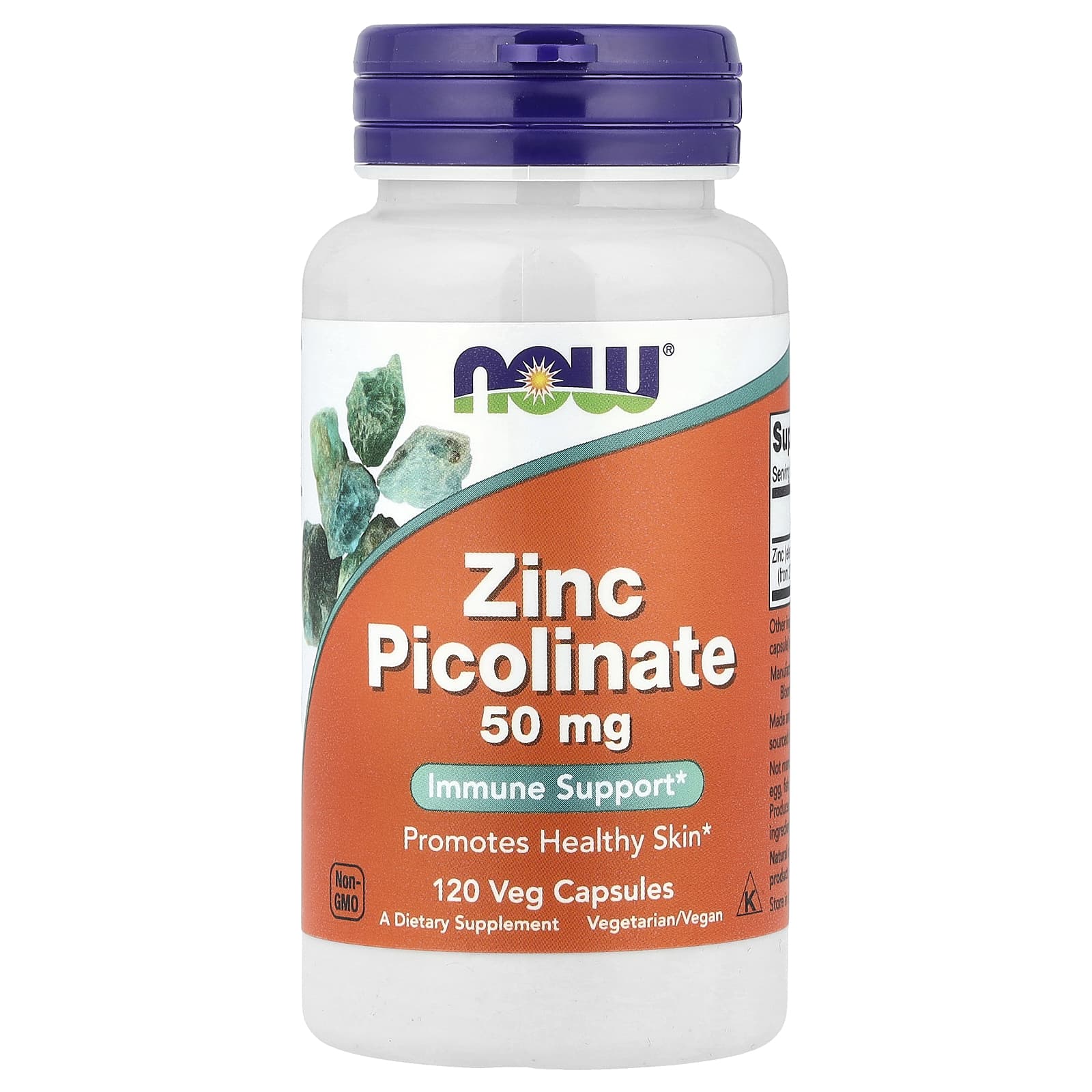 NOW Foods, Zinc Picolinate, 50 mg, 120 Veg Capsules - Image 1