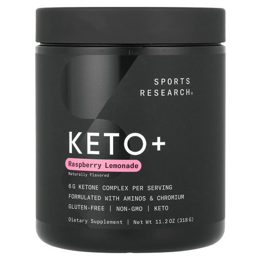 Sports Research, Keto+, Raspberry Lemonade, 11.2 oz (318 g) - Image 1