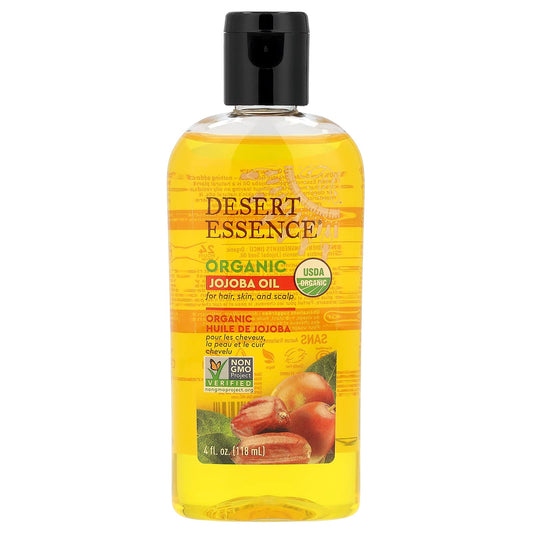 Pure Organic Jojoba Oil for Hair, Skin, and Scalp - 4 fl oz - Image 1